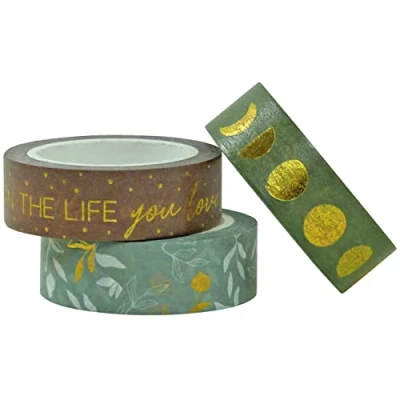 Abbildung von Papierdrachen 3 Rollen Washi Tape Motivation Klebeband zum Dekorieren von Bullet Journals und Geschenken Masking Set 31 für Scrapbooking DIY Projekte