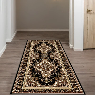 Abbildung von my home Läufer »Oriental, Made in Belgium« rechteckig 7 mm Höhe Läufer, Brücke, Kurzflor, Orient Optik, mit Bordüre, gewebt