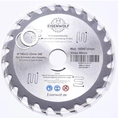 Abbildung von 140x22,23 (20; 16 mm) mm Sägeblatt Top Qualität Kreissägeblatt für Holz mit 24 TCT Zähne n