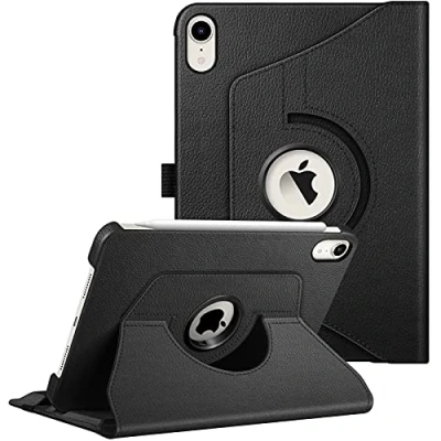 Abbildung von Fintie Hülle für iPad Mini 7 (A17 Pro) 2024 / 6 2021 8.3 Zoll mit Stifthalter, 360 Grad verstellbare Schutzhülle Cover Standfunktion, Auto Schlaf/Weck, Schwarz