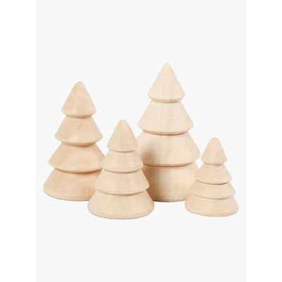 Abbildung von Creativ Company Bastelset Weihnachtsbäume 4er Pack
