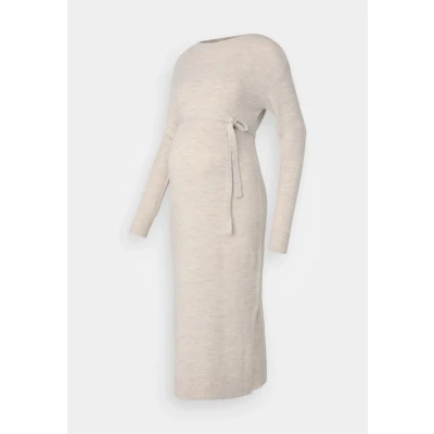 Abbildung von Vero Moda Maternity Vmmlefile Boatneck Dress Strickkleid, Damen, Größe: XS, Birch melange