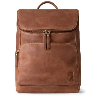Abbildung von Berliner Bags Vintage Rucksack Sydney, Kleiner Tagesrucksack aus Leder, Cityrucksack für Damen Braun