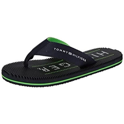 Abbildung von Tommy Hilfiger MASSAGE FOOTBED BEACH SANDAL Flip Flop Herren, Blau (Desert Sky), 40 EU