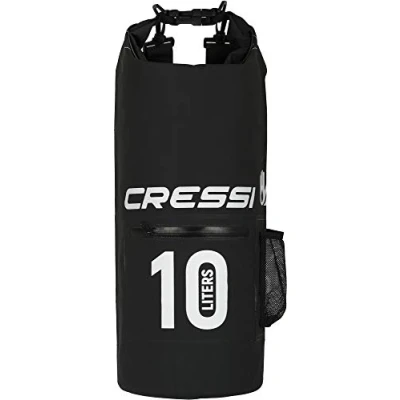 Abbildung von Cressi Dry Bag with Zip Wasserdichte Taschen mit langem verstellbaren Schulterriemen Für Tauchen, Bootfahren, Kajak, Angeln, Rafting, Schwimmen, Camping und Snowboarden