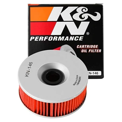 Abbildung von K&amp;N Powersports Ölfilter Kartusche 101x39mm kompatibel mit Yamaha (KN 146), Rot