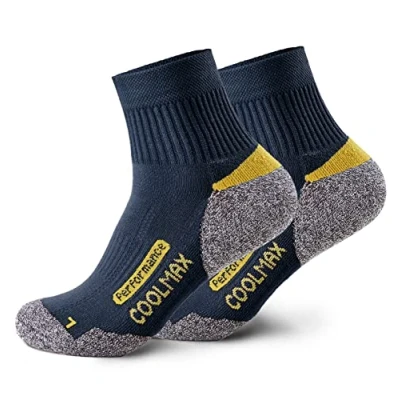 Abbildung von Piarini 2 Paar Coolmax Wandersocken Trekking Socken Funktionssocken kurz marine 39 42