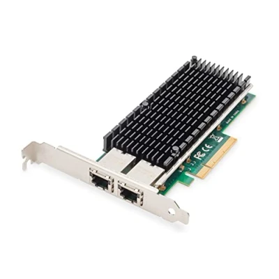 Abbildung von DIGITUS 10 Gigabit Ethernet Server Netzwerkkarte 2 Port RJ45 NIC Intel X540 BT2 10/100/1000/10000 Mbps