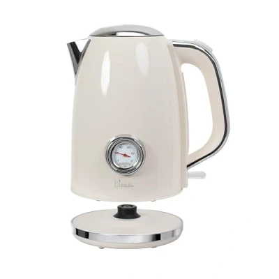 Abbildung von Wasserkocher Retro Style Nostalgia 170, 1850 2200 Watt, 1,7 Liter, Edelstahlgehäuse, Wasserstandsanzeige, Wassertemperaturanzeige, automatische Abschaltung, 360 kabellos, Teil der Serie