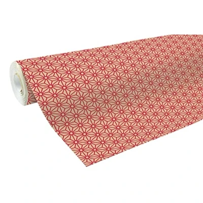 Abbildung von Clairefontaine 223802C Rolle Geschenkpapier mit rote Rauten, 50 x 0,70m, 70g/qm, Recycling Kraftpapier, ideal für große Geschenke, 1 Stück, Rot