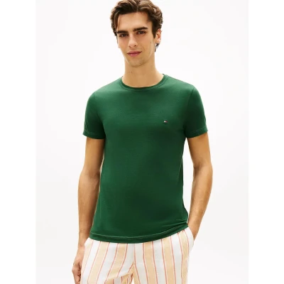 Abbildung von Tommy Hilfiger für Herren. MW0MW10800 Grünes Slim-T-Shirt (S), Lässig, Baumwolle, Kurzarm