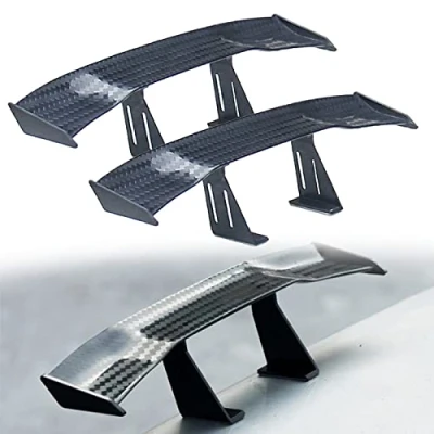 Abbildung von 2 Stück Universal Auto Mini Spoiler Wing, Heckspoiler Flügel Ohne Perforation, Kann für Dekoration, Fahrzeugstabilität, Allgemeine Verwendet Werden