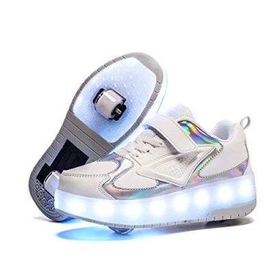 Abbildung von Junge Mädchen Schuhe Kinderschuhe mit Rollen LED Leuchtend Outdoor Sportschuhe Blinkschuhe Skateboardschuhe Sneaker Geburtstage, Feiertage