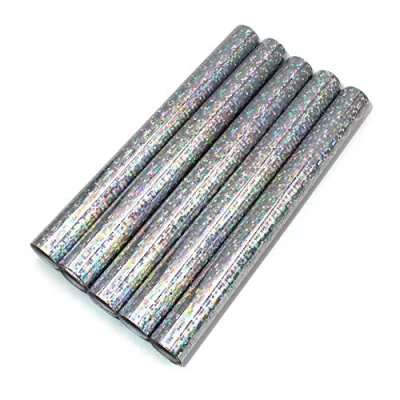 Abbildung von 5er Set Klebefolie Hologramm Selbstklebende Glitzer Dekofolie Farbig Bastelfolie Glitter Vinyl Aufkleber DIY 100cm x 33cm (Dots)