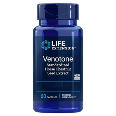 Abbildung von Life Extension Standardized Horse Chestnut Seed Extract (Rosskastanien Extrakt), 60 Kapseln, Laborgeprüft, Glutenfrei, Sojafrei, Ohne Gentechnik