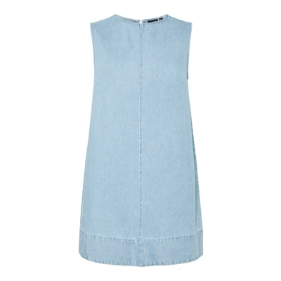 Abbildung von Pieces Pcflora Jeanskleid, Damen, Größe: Medium, Light blue denim