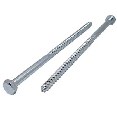 Abbildung von (14 Stück) DIN 571 Verzinkter Stahl Sechskant Holzschrauben M10 x 260 mm, Sechskantschraube, Schlagschrauben, Sechskantkopf, Schlossschrauben (14, mm)