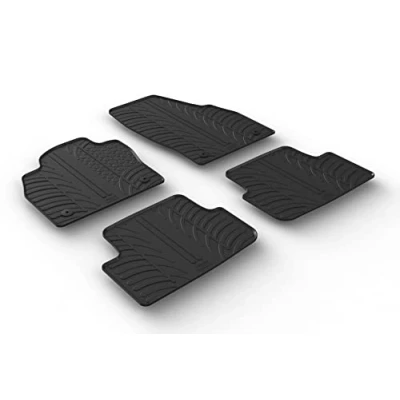 Abbildung von Gledring 0648 Fußmattensatz Gummi vorne und hinten 4 schwarz 750mm 550mm VOLKSWAGEN: Polo VI
