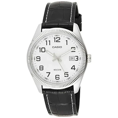 Abbildung von Casio HerrenArmbanduhr Analog Quarz Leder MTP 1302PL 7BVEF