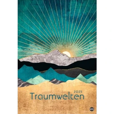 Abbildung von Traumwelten Posterkalender 2025: Tiere und Landschaften mit Metallic Touch. Kunstkalender im Format 37 x 53,5 cm. Bildkalender 2025 von SpaceFrog Designs