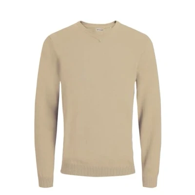 Abbildung von JACK &amp; JONES Herren JJEBASIC Knit V Neck 12137194, Crockery, XXXL