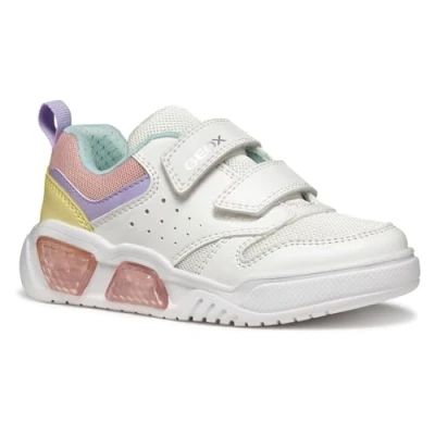 Abbildung von Geox Illuminus GIRL Sneaker low für Kinder, Größe: 27, White/multicolor Schuhe