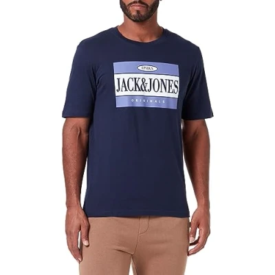 Abbildung von JACK&amp;JONES Herren JORARTHUR Tee SS Crew Neck SN T Shirt, Navy Blazer, L