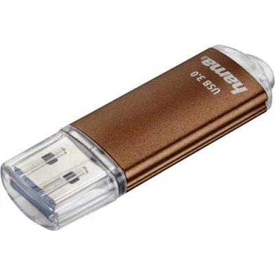 Abbildung von Hama 16GB USB Stick 3.0 Datenstick (70 MB/s Datentransfer, mit Öse zur Befestigung am Schlüsselring, Speicherstick, Memory Verschlusskappe, z. B. für Windows/MacBook) bronze