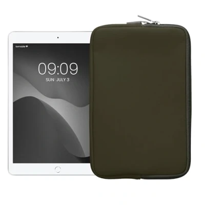 Abbildung von kwmobile Tablet Hülle kompatibel mit 8&quot; 8,4&quot; Universal Neopren Tasche Cover Case Schutzhülle Sleeve in Dunkelgrün