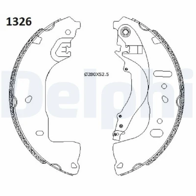 Abbildung von Bremsbackensatz DELPHI LS2197