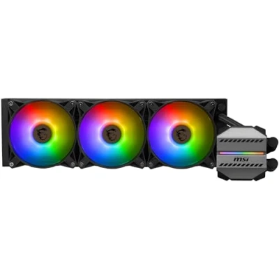 Abbildung von MSI MAG CORELIQUID M360 AIO CPU 12 Wege Split Flow Wasserkühlung, verdampfungssichere Schläuche, unterstützt aktuelle Sockel wie AM5 und 1700