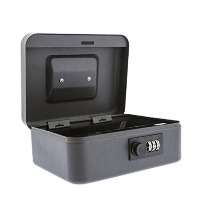 Abbildung von Sterling CB02CBK Money Code 5020 Geldkassette mit Zahlenschloss, 20,3 cm, Schwarz, 20 cm