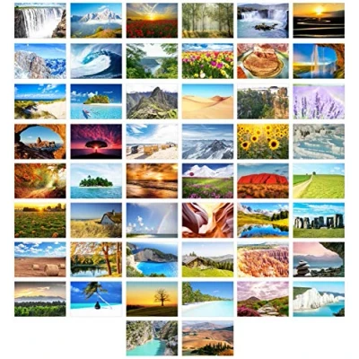 Abbildung von Edition Seidel Set 50 Premium Postkarten Landschaften Natur Meer Berge Wälder Täler Karten Postkarte (20238)