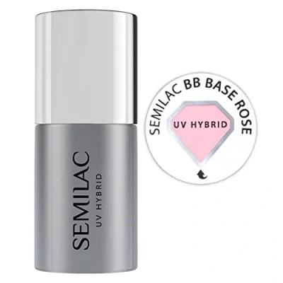 Abbildung von Semilac BB Rose Pink Base Coat For Gel Nail Polish. Strengthening Soak Off Protection. Easy to Apply. Home Salon &amp; Professional Use. 7ml