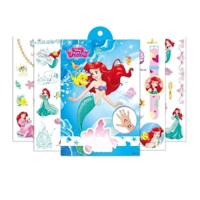 Abbildung von 80 Meerjungfrau Temporäre Tattoos Mermaid Temporary Tattoo Stickers Set Party Favor Aufkleber (4 Blätter)