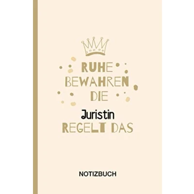 Abbildung von Ruhe Bewahren die Juristin Regelt das: A5 Notizbuch als Geschenk für eine /punktiert Geschenke zum GeburtstagGeburtstagsgeschenk Kollegin