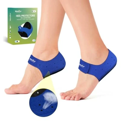 Abbildung von Fersenschutzschalen für Damenschuhe Welnove Ferseneinlagen Plantarfasziitis, Fersenstützkissen Fersenschmerzen, Fersensporn, Achillessehnenentzündung, trockene, rissige Fersen (B 4,59 / M