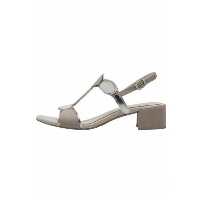 Abbildung von MARCO TOZZI Damen Sandalen mit Absatz Verstellbarem Riemen Vegan, Rosa (Nude comb), 39 EU
