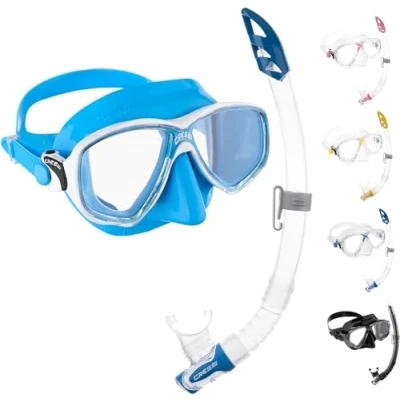 Abbildung von Cressi Marea Vip Combo Set Maske + Schnorchel Mexico Tauchen und Schnorcheln, Flieder/WeißEinheitsgröße, Unisex Erwachsene