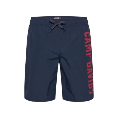 Abbildung von Camp David Lange MIT LOGO Design Badeshorts, Herren, Größe: Medium, Blue navy