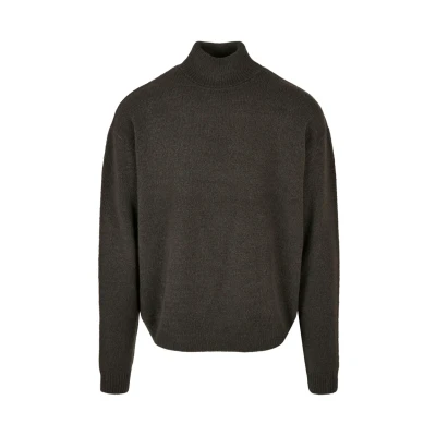 Abbildung von Urban Classics Oversized ROLL NECK Sweater Strickpullover, Herren, Größe: Small, Blackbird