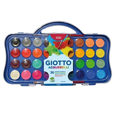 Abbildung von Giotto Aquarelli Wasserfarben 36er Pack, Mehrfarbig