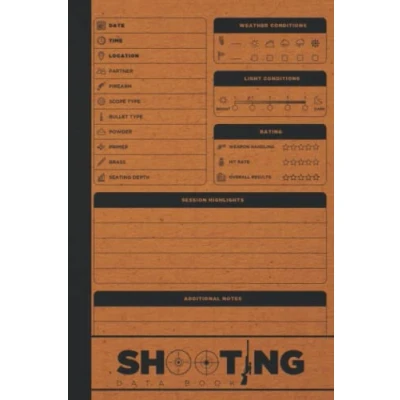 Abbildung von Shooting Data Book: Log Book With Target Diagrams Notebook Record Long Range Logbook Marksman Gifts