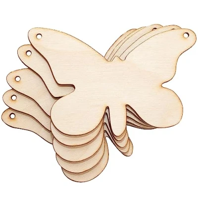 Abbildung von Creative Deco 10 x Schmetterling Anhängers aus Sperr Holz 9,5 7,5 cm Unlackierten Form Scheiben Perfekte Ausschnite für Bemalen, Dekorieren, Geschenk &amp; Decoupage