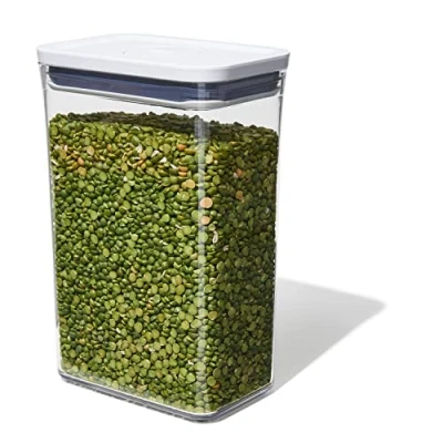 Abbildung von OXO Good Grips POP Behälter luftdichte, stapelbare Aufbewahrungsbox mit Deckel für Lebensmittel 2,6 l Reis und mehr, Weiß