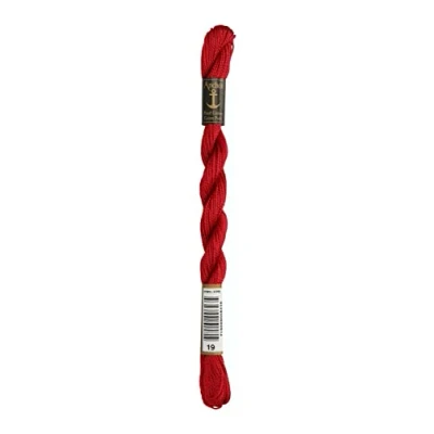 Abbildung von Anchor Perlgarn Stärke 5 4585000 00019 kaminrot Stickgarn, 100 % Baumwolle, 5g Strängchen