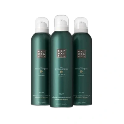Abbildung von RITUALS The Ritual of Jing Vorteilspack mit 3 x Duschschaum Entspannen Sie sich Duschgel heiligem Lotus und Jujube entspannender beruhigender Duft 200 ml