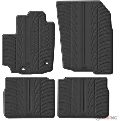 Abbildung von Gledring 0630 Fußmattensatz Gummi vorne und hinten 4 schwarz 750mm 550mm
