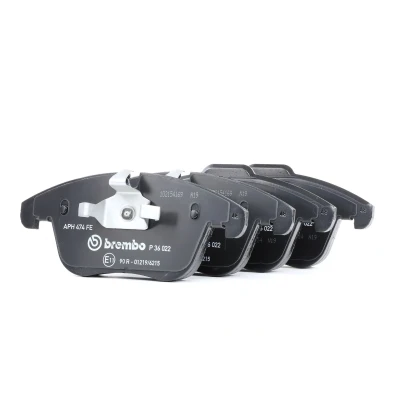 Abbildung von BREMBO P 36 022 Bremsbelagsatz für Verschleißwarnanzeiger vorbereitet mit Kolbenclip ohne Zubehör JAGUAR: XF Saloon, Sportbrake, XJ Saloon
