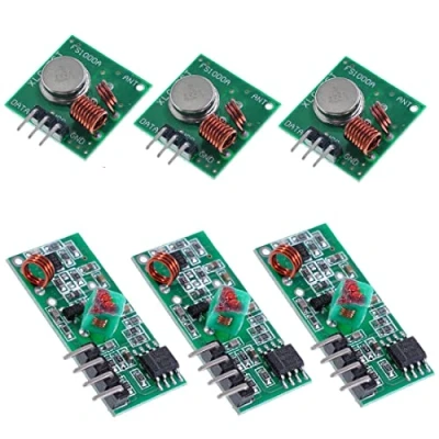 Abbildung von Oiyagai 3 Stück 433 MHz RF Wireless Transmitter und Receiver Modul Kit für Arduino/Arm/McU/Raspberry Pi (433MHz)
